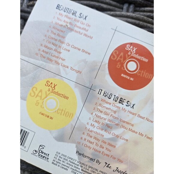 Sax & Seduction 2 CD Set By The Jazzters - Love Songs & Instrumentals - Picture 3 of 3